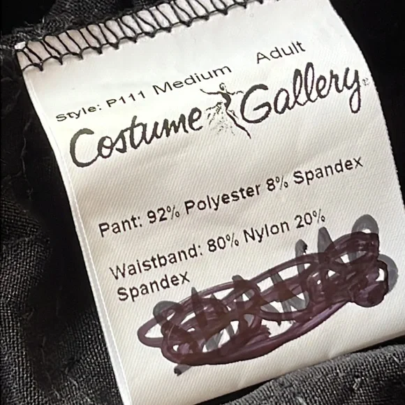 Black sequin pants slouchy Sz medium drop crotch elastic waistband - Picture 8 of 8